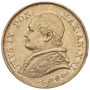 Papal coins - Pio IX (1846-1870) 20 Lire 1866 A. XXI - Nomisma 844 AU...