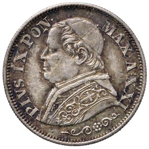 Papal coins - Pio IX (1846-1870) 10 Soldi 1866 A. XXI - Munt. 54 AG (...