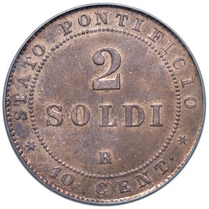 Papal coins - Pio IX (1846-1870) 2 Soldi 1867 A. XXI - Nomisma 901 CU...