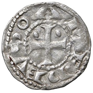 Savoy coins - Amedeo III (1103-1148) Denaro secusino con punto tra CV...