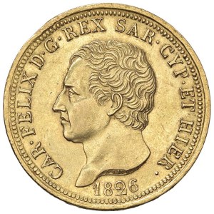 Savoy coins - Carlo Felice (1821-1831) 80 Lire 1826 T - Nomisma 525 A...