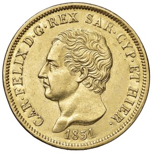 Savoy coins - Carlo Felice (1821-1831) 80 Lire 1831 T - Nomisma 534 A...