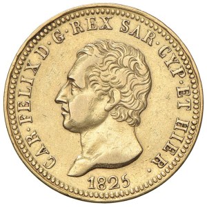Savoy coins - Carlo Felice (1821-1831) 40 Lire 1825 T - Nomisma 537 A...
