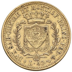 Savoy coins - Carlo Felice (1821-1831) 40 Lire 1825 T - Nomisma 537 A...