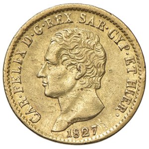Savoy coins - Carlo Felice (1821-1831) 20 Lire 1827 G - Nomisma 547 A...