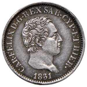 Savoy coins - Carlo Felice (1821-1831) 50 Centesimi 1831 T (P) - Nomi...