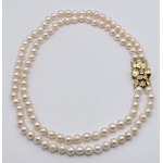 Jewellery - Necklace composed of two strands of cultured pearls mm. 8/8...