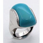 Jewellery - White gold ring with diamonds ct. 0.30 approx. and tur...