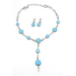 Jewellery - Parure consisting of white gold necklace and earrings with...