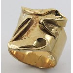 Jewellery - Yellow gold band ring. Size 18 gr.16.55...