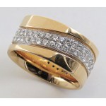 Jewellery - Rose gold ring with brilliants ct.1.16. Size 15 gr....