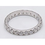 Jewellery - 750/°°° white gold ring, wedding ring, with diamonds cut...