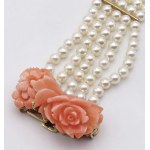 Jewellery - 5-strand bracelet of cultured beads with firmness in o...