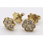 Jewellery - Pair of yellow gold earrings and brilliants ct. 1 approx. gr...