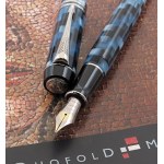 Collectible Pens - PARKER - Fountain pen - Duofold, Mosaic. Blue Spe...