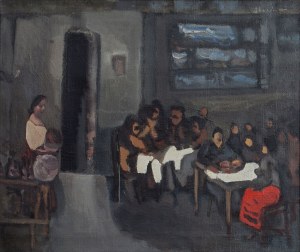 Alfred ABERDAM (1894-1963), Scena w Karczmie