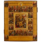 Russia, Prazdnik icon, Palech (?), circa mid-19th century.