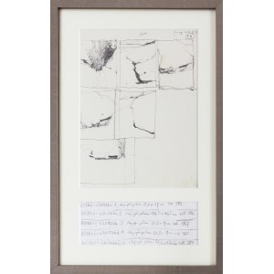 DUDA-GRACZ JERZY, Sketches for paintings No. 581, 586-589. BRZEGI - GRUDZIEŃ (1-5) a study of the winter landscape, 1981