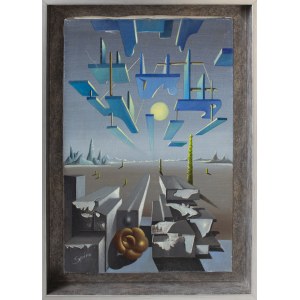 SPIRO GEORGES, Bez tytułu (surrealistyczny krajobraz)