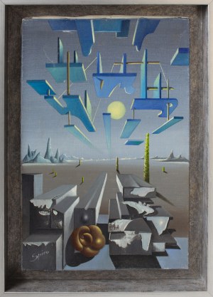 SPIRO GEORGES, Bez tytułu (surrealistyczny krajobraz)