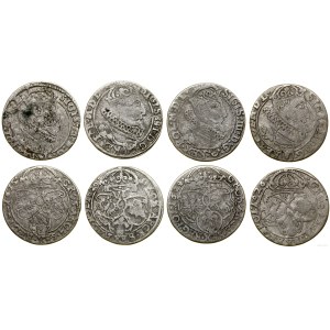 Polska, zestaw 4 x szóstak, 1624, 1625, 2 x 1626, Kraków