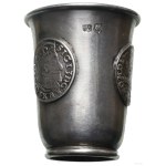 Poland, silver chalice with coins