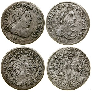 Polska, zestaw 2 x szóstak, 1682, 1684, Bydgoszcz