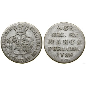 Poland, half zloty (2 groszy), 1786 EB, Warsaw