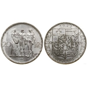 Czechoslovakia, 20 crowns, 1933, Kremnica