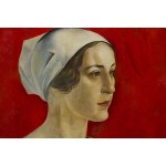 Ludomir Sleńdziński (1889 Vilnius - 1980 Kraków), Lady with corals (Portrait of Halina Dąbrowska), 1923