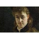 Władysław Bakałowicz (1833 Chrzanów - 1903 Paris), Portrait of a girl in a hat with feathers