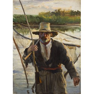Leon Wyczółkowski (1852 Huta Miastkowska - 1936 Warsaw), Fisherman, 1891