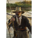 Leon Wyczółkowski (1852 Huta Miastkowska - 1936 Warsaw), Fisherman, 1891