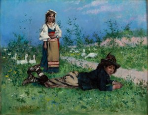 Henryk Piątkowski (1853 Kijów - 1932 Warszawa), Popołudnie na wsi