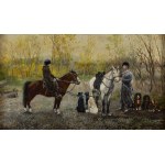 Stanisław Masłowski (1853 Włodawa - 1926 Warszawa), Scena z polowania, 1897