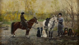 Stanisław Masłowski (1853 Włodawa - 1926 Warszawa), Scena z polowania, 1897