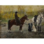 Stanisław Masłowski (1853 Włodawa - 1926 Varsovie), Scène de chasse, 1897