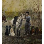 Stanisław Masłowski (1853 Włodawa - 1926 Varsovie), Scène de chasse, 1897