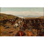 Antoni Piotrowski (1853 Nietulisko Duże near Kunów - 1924 Warsaw), Prince Alexander I Battenberg during the Battle of Slivnica, 1889