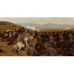 Antoni Piotrowski (1853 Nietulisko Duże near Kunów - 1924 Warsaw), Prince Alexander I Battenberg during the Battle of Slivnica, 1889