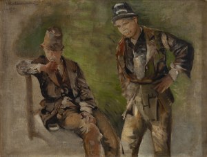 Jacek Malczewski (1854 Radom - 1929 Kraków), Studium dwóch chłopców, 1890