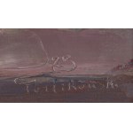 Włodzimierz Terlikowski (1873 Poraj near Łódź - 1951 Paris), Bouquet of roses in a blue vase, 1929