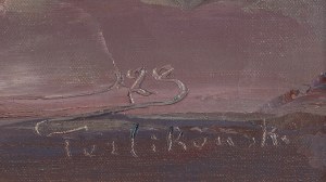 Włodzimierz Terlikowski (1873 Poraj k. Łodzi - 1951 Paryż), Bukiet róż w niebieskim wazonie, 1929