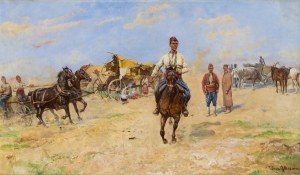 Tadeusz Ajdukiewicz (1852 Wieliczka (lub Bochnia 1853) - 1916 Kraków), Targ w Dobrudży