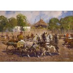 Zygmunt Rozwadowski (1870 Lviv - 1950 Zakopane), Pędząca czwórka, 1943