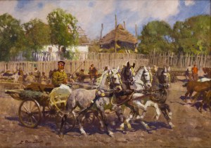 Zygmunt Rozwadowski (1870 Lwów - 1950 Zakopane), Pędząca czwórka, 1943