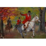 Jerzy Kossak (1886 Kraków - 1955 Kraków), Hunting par force, 1943