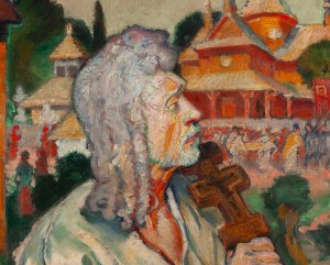 Fryderyk Pautsch (1877 Delatyn k. Stanisławowa - 1950 Kraków), Przed cerkwią w Kołomyi, około 1910