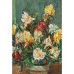 Henryk Epstein (1891 Lodz - 1944 concentration camp, probably Auschwitz), Bouquet of roses in a vase