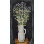 Artur Kolnik (1890 Stanisławów - 1971 Paryż), Martwa natura z bukietem ostów w białym wazonie